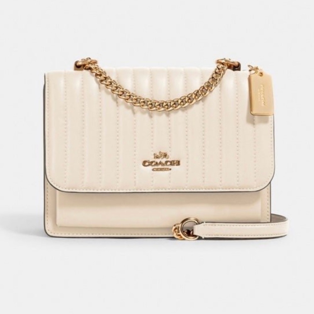 ✨Coach Klare Crossbody Handbag With Linear Quilting Chalk #2561 Leather (WP136)